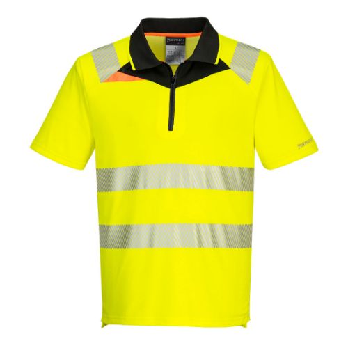 Portwest DX4 Hi-Vis Polo Shirt S/S Yellow/Black Yellow/Black
